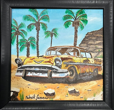 Nihat Şencan imzalı tablo — Yağlıboya, 30×30 cm, 2.500 TL müzayede satışı