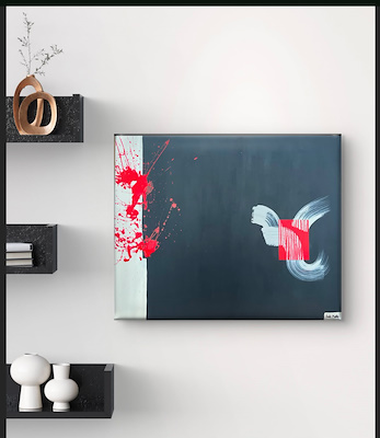 Funda Karataş imzalı tablo — Akrilik, 100×100 cm, 3.500 TL müzayede satışı