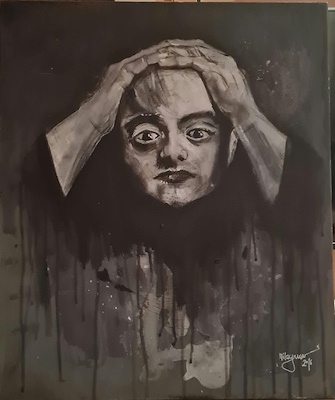 Nilay Uçar imzalı tablo — Akrilik, 50×60 cm, 10.000 TL müzayede satışı