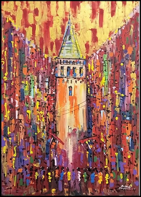 Zviadi Cherqezia imzalı tablo — Akrilik, 70×50 cm, 2.000 TL müzayede satışı