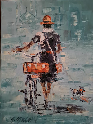 Akbar Maleki imzalı tablo — Yağlıboya, 30×40 cm, 2.000 TL müzayede satışı