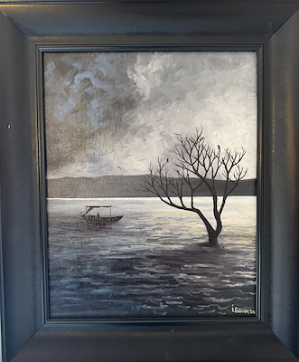 İsmail Güven imzalı tablo — Yağlıboya, 50×40 cm, 4.000 TL müzayede satışı