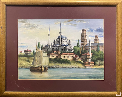 Gela Gorgıladze imzalı tablo — Karışık Teknik, 22×32 cm, 1.600 TL müzayede satışı