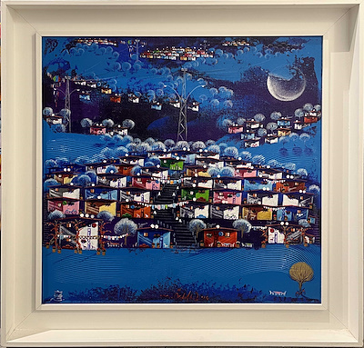 Mustafa Özkan imzalı tablo — Yağlı Boya, 50×50 cm, 25.000 TL müzayede satışı