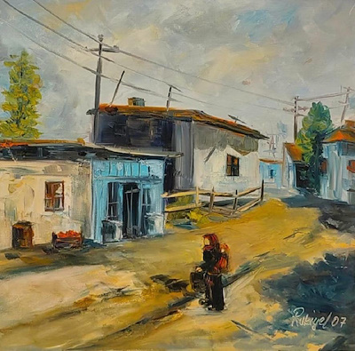Rukiye İşgüder imzalı tablo — Yağlı Boya, 40×40 cm, 2.750 TL müzayede satışı