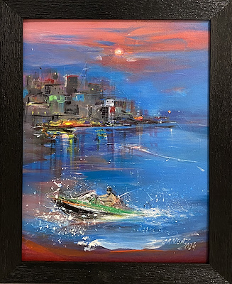 Hülya Canbaz imzalı tablo — Yağlı Boya, 35×25 cm, 6.000 TL müzayede satışı
