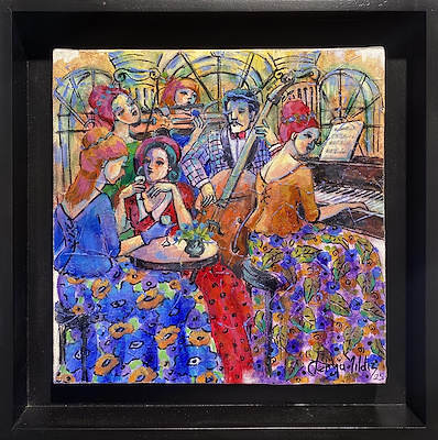 Derya Yıldız imzalı tablo — Yağlı Boya, 25×25 cm, 6.500 TL müzayede satışı