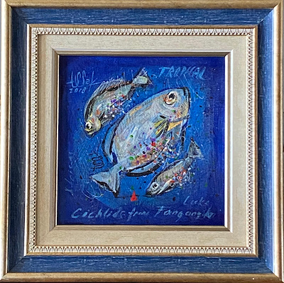 Şenol Sak imzalı tablo — Yağlı Boya, 20×20 cm, 5.000 TL müzayede satışı