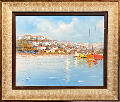 Cafer Öğüt imzalı tablo — Yağlı Boya, 30×25 cm, 2.000 TL müzayede satışı