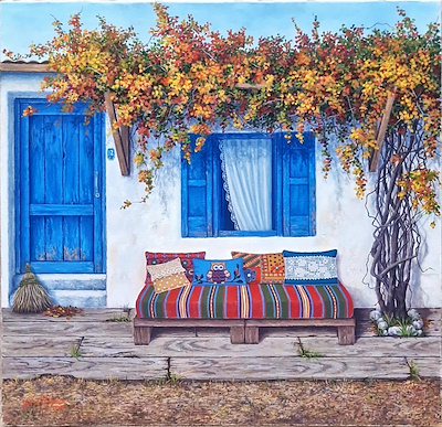 Günsel imzalı tablo — Yağlı Boya, 40×40 cm, 12.000 TL müzayede satışı