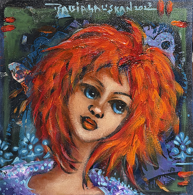 Rabia Çalışkan imzalı tablo — Akrilik Boya, 25×25 cm, 1.500 TL müzayede satışı