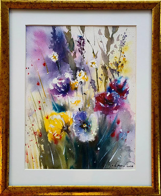 Ali Kahraman imzalı tablo — Sulu Boya, 34×26 cm, 2.000 TL müzayede satışı