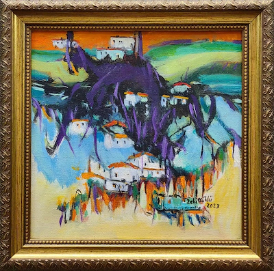 Zeki Güldü imzalı tablo — Yağlı Boya, 25×25 cm, 2.250 TL müzayede satışı