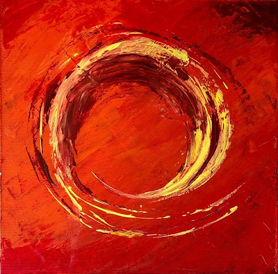 Esra Türk imzalı tablo — Yağlı Boya, 40×40 cm, 3.000 TL müzayede satışı