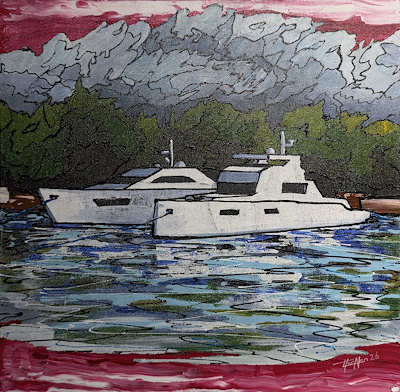 Uğur Akın imzalı tablo — Yağlı Boya, 40×40 cm, 2.750 TL müzayede satışı