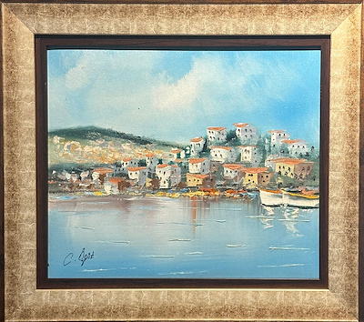 Cafer Öğüt imzalı tablo — Yağlı Boya, 25×30 cm, 2.000 TL müzayede satışı