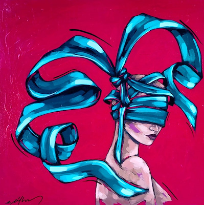 Elifhan Sezer imzalı tablo — Yağlı Boya, 40×40 cm, 2.000 TL müzayede satışı