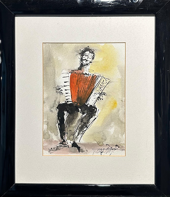 Yusuf Bilge imzalı tablo — Sulu Boya, 17×12 cm, 2.750 TL müzayede satışı