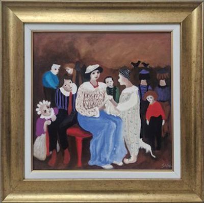 Selda Soku imzalı tablo — Yağlı Boya, 40×40 cm, 10.000 TL müzayede satışı
