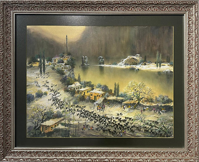 Vahap Demirbaş imzalı tablo — Sulu Boya, 50×64 cm, 60.000 TL müzayede satışı