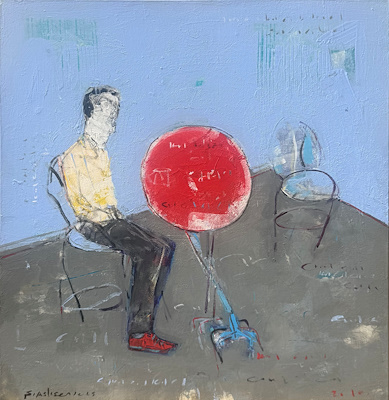 Şükrü Aslışen imzalı tablo — Akrilik Boya, 50×50 cm, 10.000 TL müzayede satışı