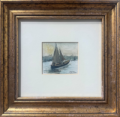Şükrü Çağlayan imzalı tablo — Sulu Boya, 10×10 cm, 2.000 TL müzayede satışı