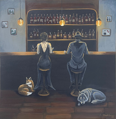 Ceren Bener imzalı tablo — Akrilik Boya, 60×60 cm, 28.000 TL müzayede satışı