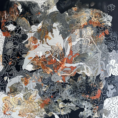Neslihan Kıyar imzalı tablo — Akrilik Boya, 130×130 cm, 17.000 TL müzayede satışı