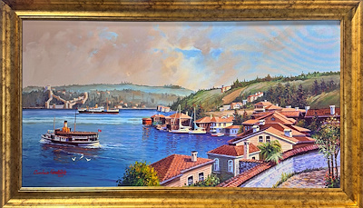 Cumhur Koraltürk imzalı tablo — Yağlı Boya, 60×120 cm, 28.000 TL müzayede satışı