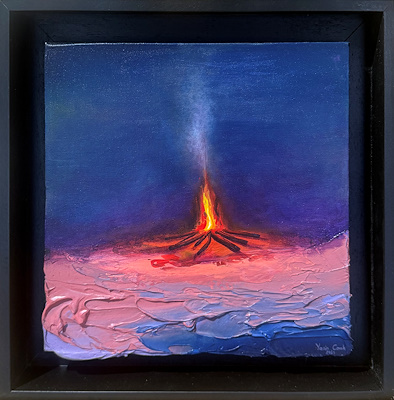 Yasin Canlı imzalı tablo — Akrilik Boya, 25×25 cm, 7.500 TL müzayede satışı
