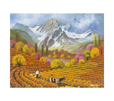 Hüseyin Sartaş imzalı tablo — Yağlı Boya, 40×50 cm, 95.000 TL müzayede satışı