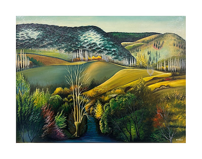 Hüseyin Yüce imzalı tablo — Yağlı Boya, 60×80 cm, 77.500 TL müzayede satışı