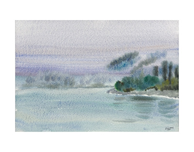 Cemal Güvenç imzalı tablo — Sulu Boya, 33×47 cm, 4.000 TL müzayede satışı