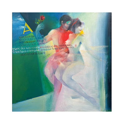 Kayıhan Keskinok imzalı tablo — Yağlı Boya, 100×100 cm, 82.500 TL müzayede satışı