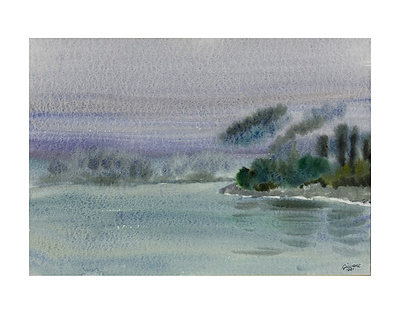 Cemal Güvenç imzalı tablo — Sulu Boya, 33×47 cm, 3.000 TL müzayede satışı
