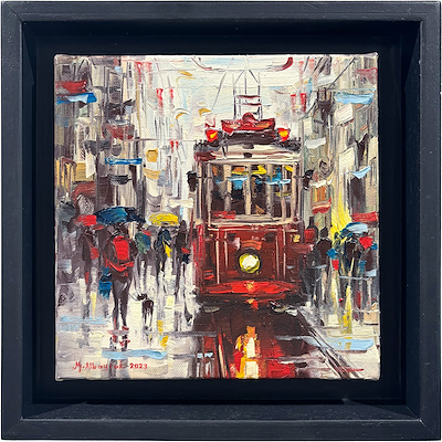 Mustafa Albayrak imzalı tablo — Yağlı Boya, 20×20 cm, 5.000 TL müzayede satışı