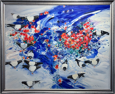 Söbütay Özer imzalı tablo — Yağlı Boya, 120×150 cm, 120.000 TL müzayede satışı