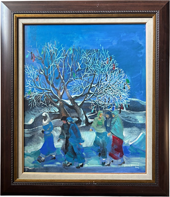 Şükran Pekmezci imzalı tablo — Yağlı Boya, 60×50 cm, 25.000 TL müzayede satışı