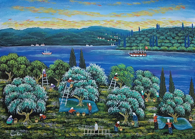 Yaşar Kuru imzalı tablo — Akrilik Boya, 50×70 cm, 5.000 TL müzayede satışı