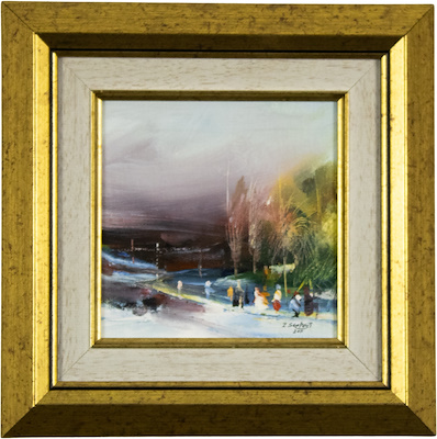 Zeki Serbest imzalı tablo — Yağlı Boya, 15×15 cm, 4.250 TL müzayede satışı