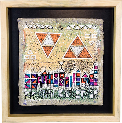 Ersan Çetin imzalı tablo — Akrilik Boya, 26×26 cm, 3.000 TL müzayede satışı