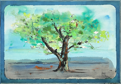 Şadi Öziş imzalı tablo — Sulu Boya, 48×68 cm, 15.000 TL müzayede satışı