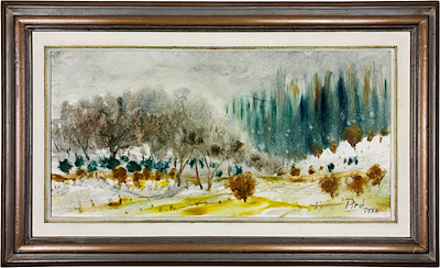 Muharrem Pire imzalı tablo — Yağlı Boya, 25×50 cm, 24.000 TL müzayede satışı
