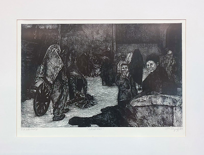 Aydın Ayan imzalı tablo — Gravür, 36×52 cm, 9.000 TL müzayede satışı