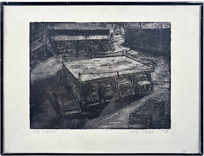 Lütfi Özden imzalı tablo — Gravür, 30×40 cm, 1.000 TL müzayede satışı