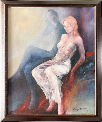 Gülay Yüksel imzalı tablo — Yağlı Boya, 55×45 cm, 13.000 TL müzayede satışı