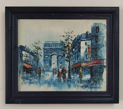 Caroline Burnett imzalı tablo — Yağlı Boya, 22×27 cm, 1.000 TL müzayede satışı