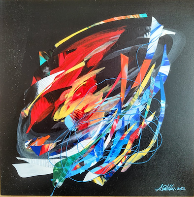 Ahmet Çelikbaş imzalı tablo — Yağlı Boya, 25×25 cm, 2.000 TL müzayede satışı