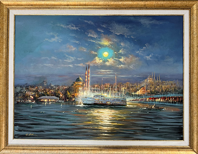 Ömer Vardar imzalı tablo — Yağlıboya, 85×117 cm, 8.000 TL müzayede satışı