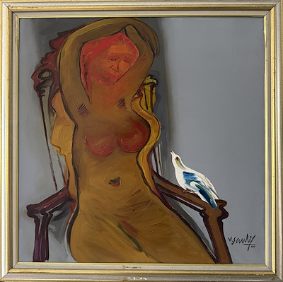 Prof. Dr. Yaşar Sami Gökgöz imzalı tablo — Yağlıboya, 80×80 cm, 175.000 TL müzayede satışı